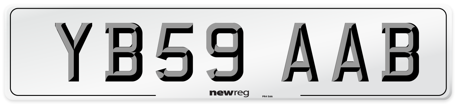 YB59 AAB Number Plate from New Reg